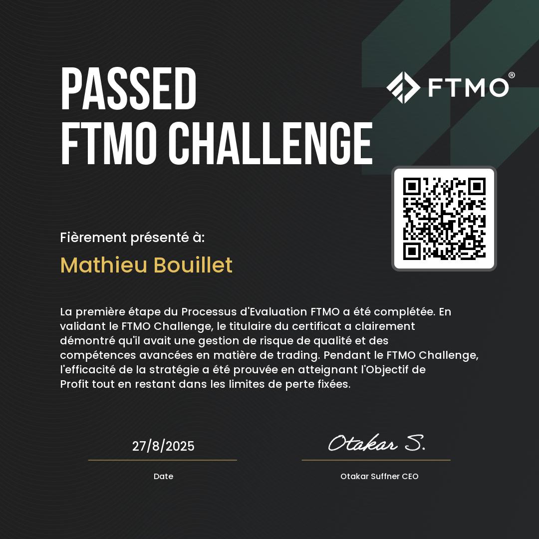 Certificat FTMO